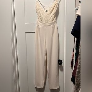 Express White Jumpsuit